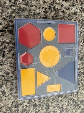 Geometric Shape Puzzle - Red, Yellow & Blue Activity Set